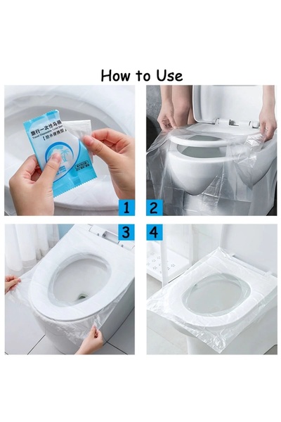 Tasarım Evi Çocuklar İçin Okul Klozet Kapak Örtüsü Pratik Kullanımlı Hijyenik Klozet Kapağı Poşeti 2 Adet