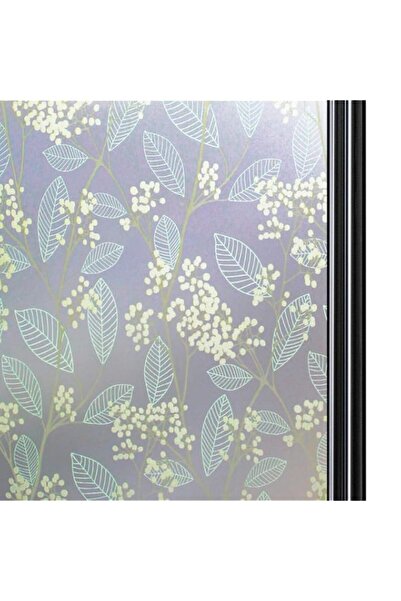 Generic Brand Privacy Window Film, 3D Leaf Pattern Decorative Static Cling Wi...