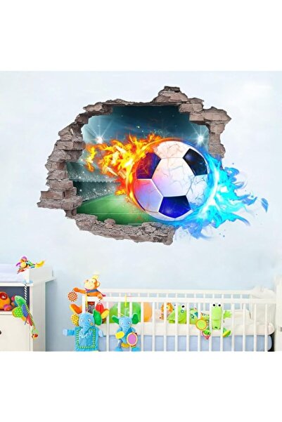 Generic Brand Soccer Wall Stickers Removable, 3D Breakthrough Football Decal,...