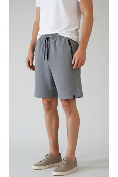 balkonda Men's Shorts Bermuda Zippered Cotton Comfortable Fit Flexible