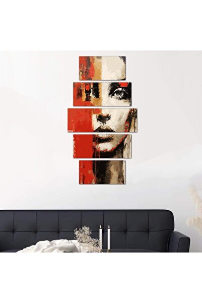 Generic Modern wall panel, artistic drawing - 24520 - divided into five graduated pieces - 1