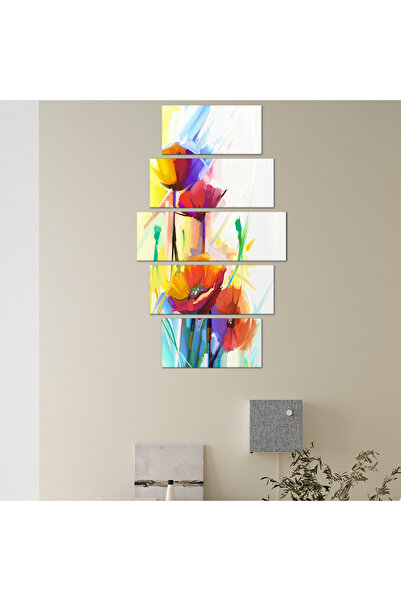 Generic Wall panel - Flowers - 669 - Divided into five graduated pieces - 1