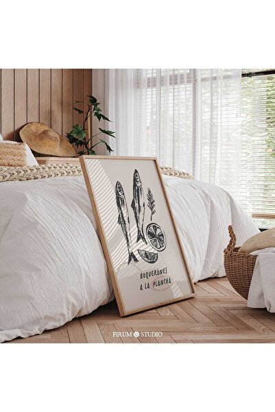 NinaStore Hamsi Sanatı, İspanyol Yemek Sanatı Poster, Mutfak Duvar Sanatı, Ba...