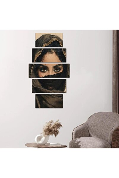 Generic Wall panel of a woman - 24554 - divided into five graduated pieces - 1