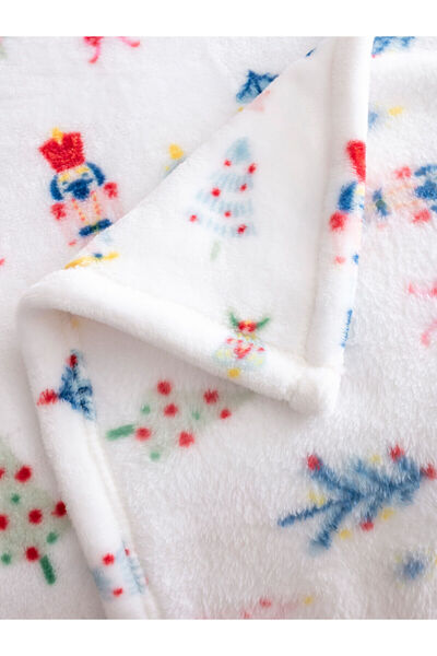 LC Waikiki Özmarka Yeni Sezon Kurşun Asker Baskılı Tek Kişilik Battaniye