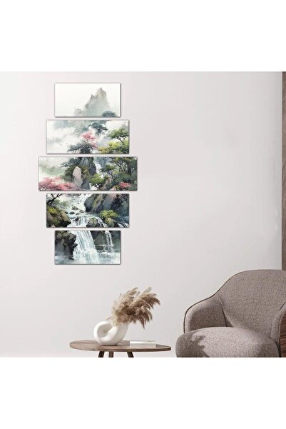 Generic Landscape Wall Panel - 24155 - Divided into five graduated pieces - 1