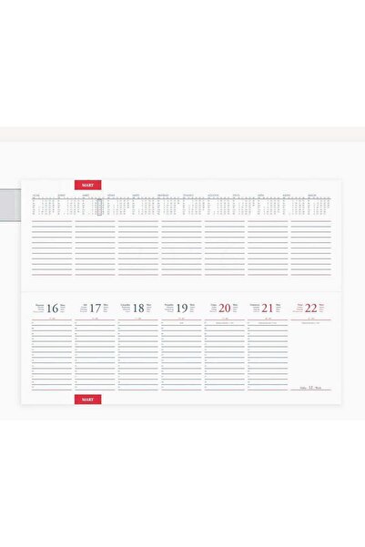 Gıpta 2026 HAFTALIK MASA TAKVİMİ 12X33 504-BTK(4LÜ SET)