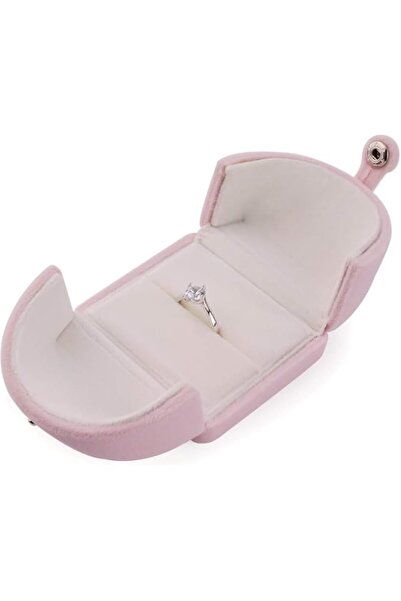Generic Brand Pink Velvet Ring Box Proposal Jewelry Gift Box Couple Engagemen...