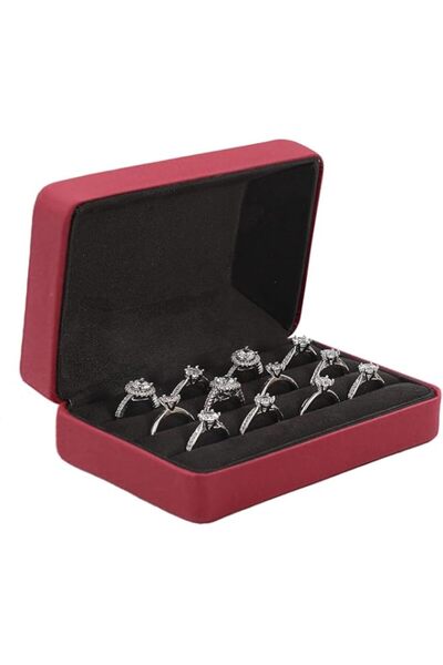 Generic X spring Ring Organizer for Jewelry, Compact and Stylish Travel Jewelry Case, Ring Storage Boxes fo