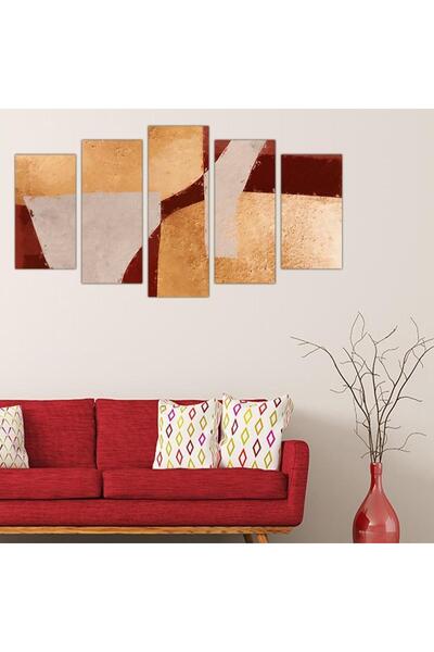 Generic Modern Abstract Art Wall Panel - 24011 - Divided into five graduated pieces - 1