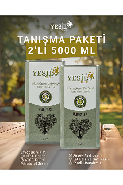 Yeşil Ege 2'li Tanışma Paketi - Ayvalık Erken Has at Soğuk Sık Zeytinyağı 500...