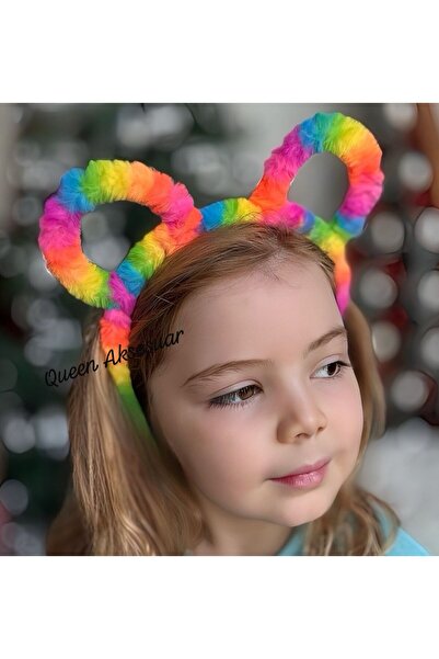 QUEEN AKSESUAR Drăguț, colorat, curcubeu, pluș, păpușă de pluș, coroană cu ur...