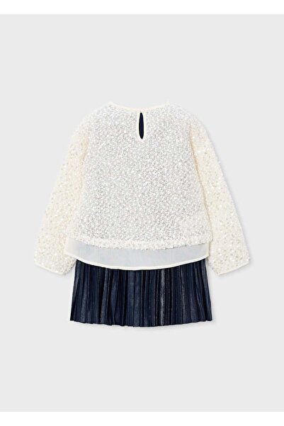 MAYORAL 2 Piece Sequin Top Dress - Navy Blue