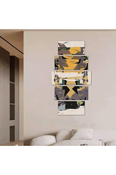 Generic Modern Abstract Art Wall Panel - 24035 - Divided into five graduated pieces - 1