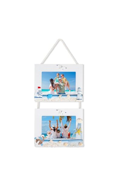 Generic Brand Rustic 4x6 Hanging Beach Picture Frame Set, Nautical Coastal Wa...