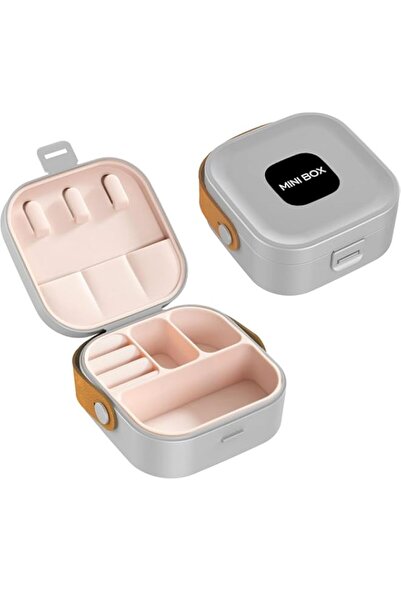 Generic صناديق مجوهرات للنساء، حافظة مجوهرات صغيرة للسفر، صندوق صغير محمول مخصص، مقاوم للتشويه