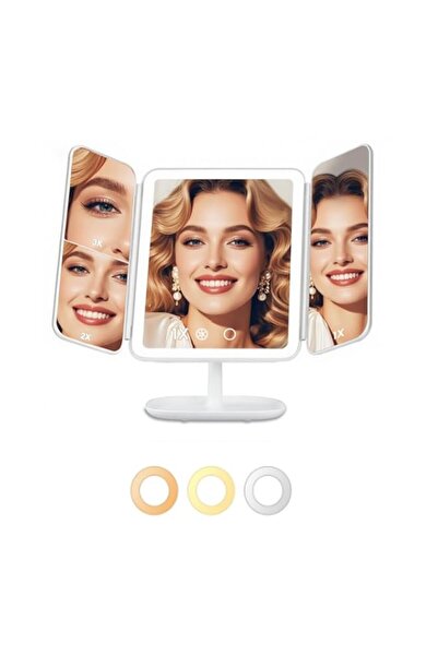 Generic ANTOLE Tri-fold Lighted Vanity Makeup Mirror with 3x/2x/1x Magnificat...