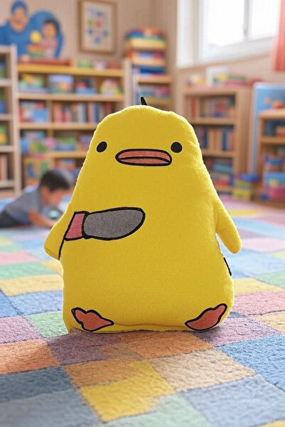 Foto Yiğit OMZ Katil Civciv Peluş Oyuncak Yastık Hediyelik Oyuncak Premium Ka...