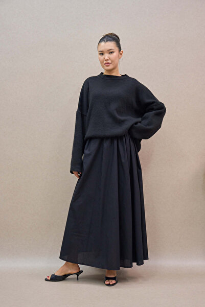 KÜÇÜĞÜM BUTİK Black Balloon Skirt and Girl's Dress Mother-Daughter Combination (Sold Separately)