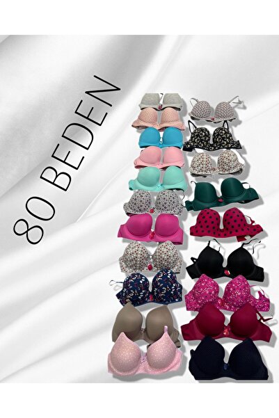 irem içgiyim Liza Kadın Çok Renkli Dolgulu Desenli-Düz Sütyen Yeni Sezon