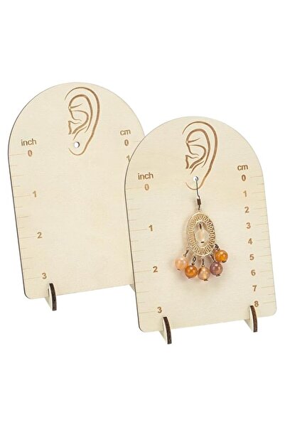Generic Brand Earring Measurement Display Stand, Wood Ear Stud Stand Earring ...