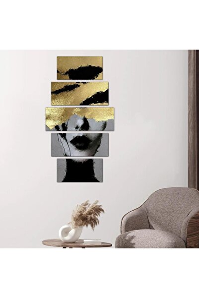 Generic Wall panel of a woman - 24566 - divided into five graduated pieces - 1