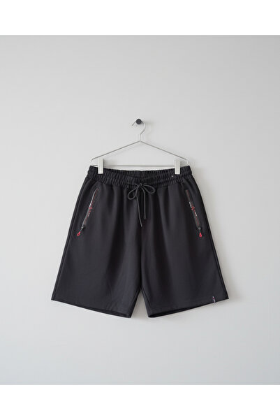 balkonda Men's Shorts Bermuda Zippered Cotton Comfortable Fit Flexible