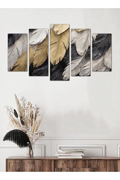 Generic Modern Feather Wall Panel - 25518 - Divided into five graduated pieces - 1