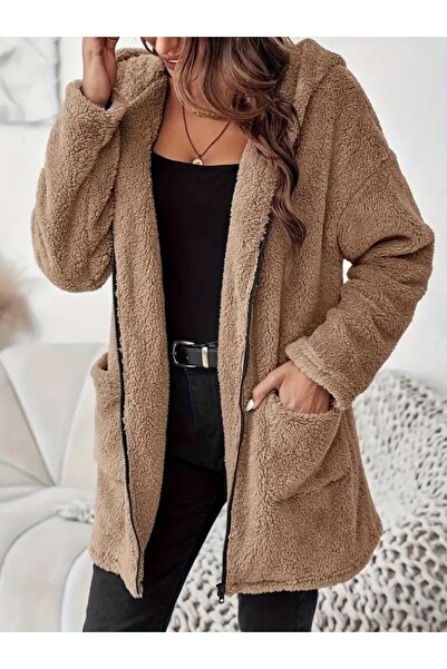 ALPACO Women's Long Sleeve Hooded Welsoft Jacket with Front Zipper and Pockets