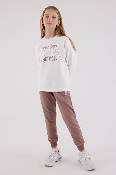 U.S. Polo Assn. U.S. Polo Assn. Girl's Crew Neck Cuffed Leg Double Tracksuit Set Vr:P23.C16.Ç01