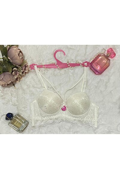 ECEM YILDIZ ÇAPRAZ ASKILI DANTELLİ DOLGULU BRALET SÜTYEN