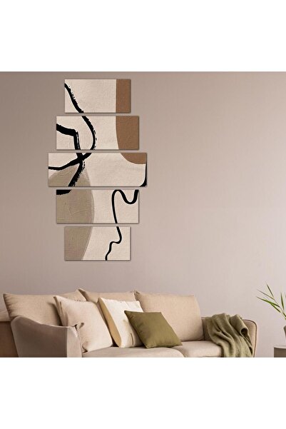 Generic Modern Abstract Art Wall Panel - 24113 - Divided into five graduated pieces - 1