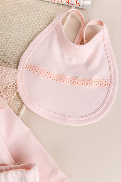 Babymod Laced Bow Cotton 5-Piece Baby Girl Hospital Release Baby Set