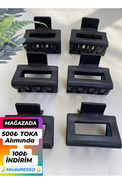 modares Women's 6 Pcs Square Black Color Clasp Buckle