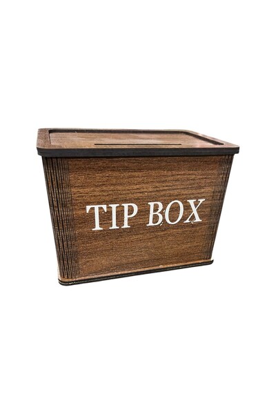 sly - Ahşap Tip Box / Bahşiş Kutusu – Kafe & Dükkan için Dekoratif Kutu