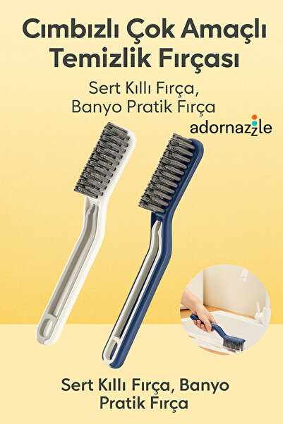 adornazzle Çok Fonksiyonlu Derz Temizlik Fırçası, Banyo, Balkon Fırçası, Faya...