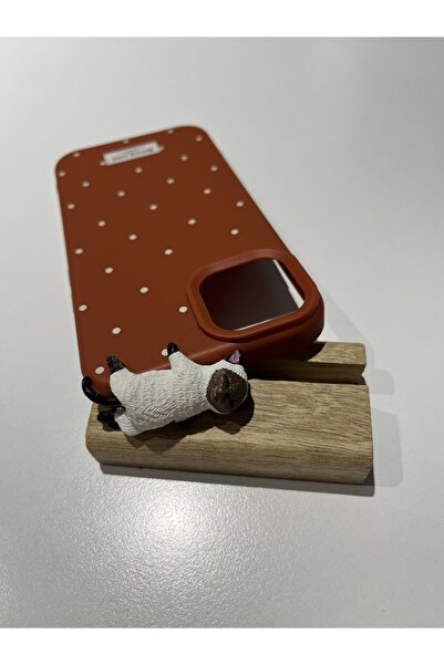 Tasarım İPhone 13/14 uyumlu telefon kılıfı koyun fiğürlü benekli kılıf