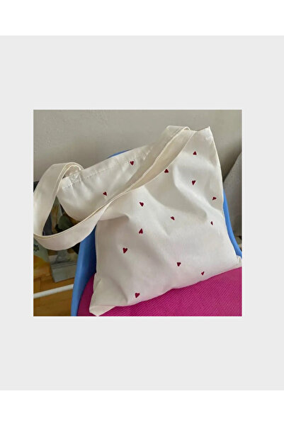 mononoke Heart Patterned Cloth Bag