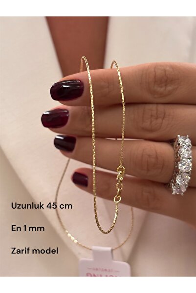 Butik XUping 14K İçiçe Geçmeli Zarif Zincir Kolye