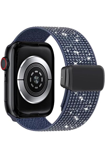 Margoun سوار ساعة مرن من النايلون المرن لساعة Apple Watch، حزام نايلون لامع 4...