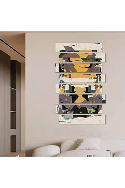 Generic لوحه جداريه مودرن فن تجريدي - 24035 - مقسمه ثمانية قطع-