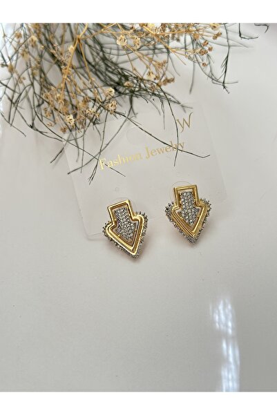 mibrillo Zirkon yaşlı ok işaretli marka muadili trend küpe