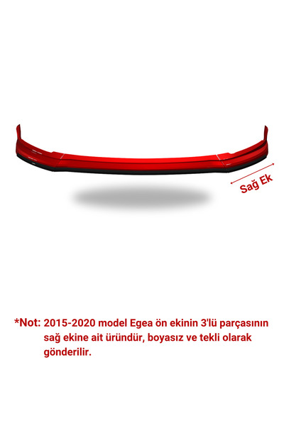 TUNİNG Fiat Egea 2015-2020 Uyumlu Ön Tampon Eki Boyasız Tekli Parça (Sağ Ek)