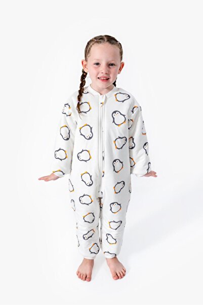UmBaby Penguin Pattern Sleeping Bag 2.0 Tog Winter Thick Cotton Combed Fabric 4/6 Years Old