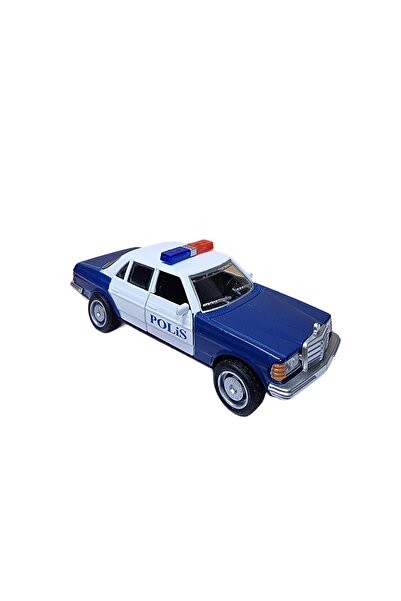 TOYFEST Metal Nostalgic Pull and Release Taxi and Police 2-Piece Model Car Set with Opening Doors and Soft Tires 11 cm