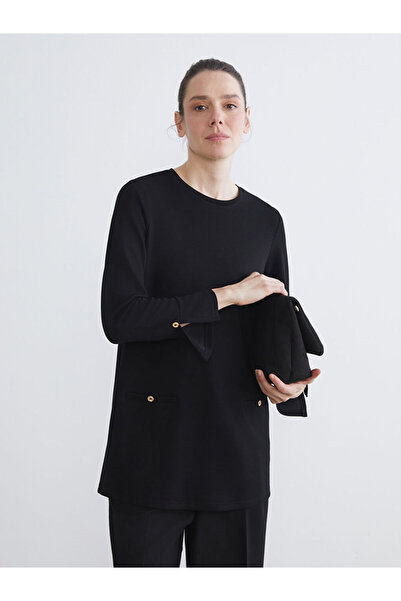 LC Waikiki Black Crew Neck Women's Tunic