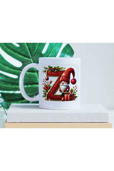 Beramussa كوب على شكل حرف Z مع شخصية سانتا كلوز القزم - تصميم أبجدي متوهج بطا...