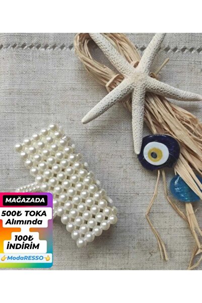 modares 6 bucăți de închizătoare cu mărgele de culoare albă pentru femei