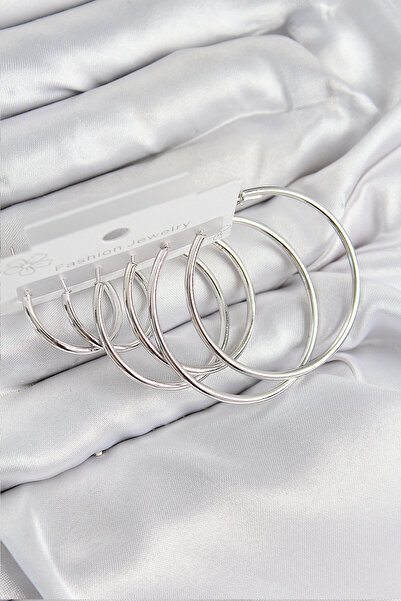 Skygo Brass Ring Model Silver Color Women's Set Earrings - Tj-Bkp11040