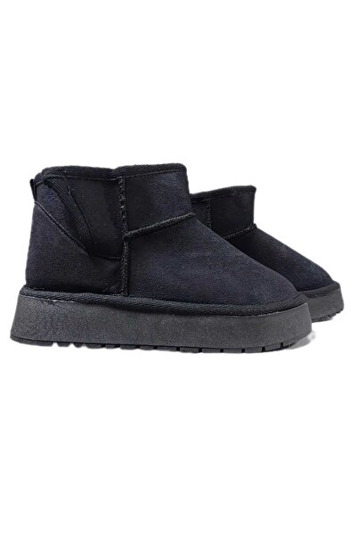 NiLi KIZ ÇOCUK İÇİN KIŞLIK YAN ÇIRT KAPAMALI KALIN TABAN İÇİ KÜRK MİNİ BOT